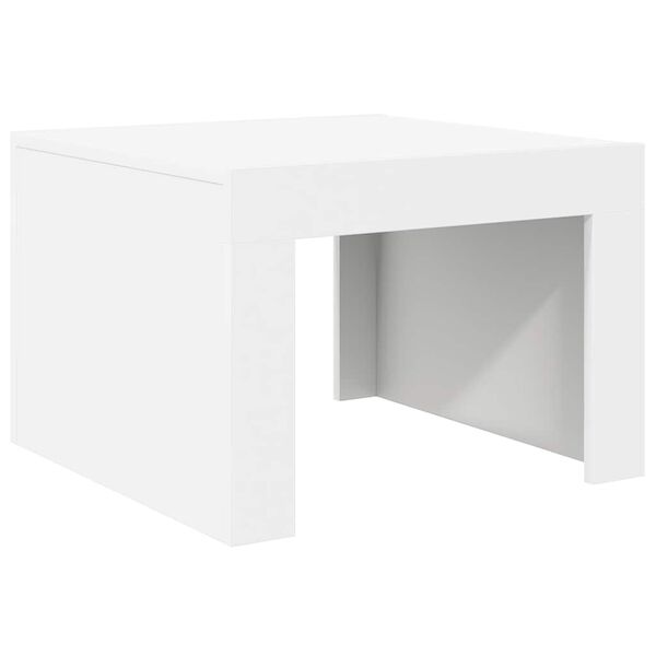 vidaXL Coffee Table White 19.7"x19.7"x13.8" Engineered Wood