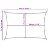 vidaXL Sunshade Sail 0.524 oz/ft² Cream 16.4‘x19.7‘ HDPE