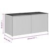 vidaXL Garden Storage Box Mix Beige PE rattan 74.8 gal