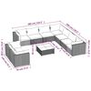 vidaXL Garden Lounge Set Black, Cream