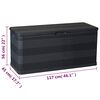 vidaXL Storage Box Black Polypropylene Medium Storage Box Rectangular