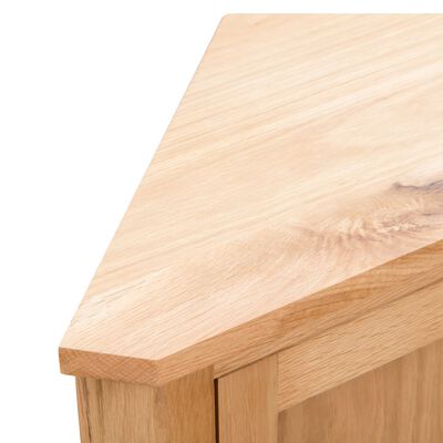 vidaXL Corner Cabinet 23.2"x14.1"x31.4"Solid Oak Wood