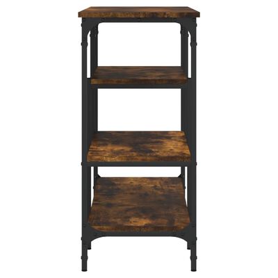vidaXL Console Table with Shelves Smoked Oak 39.4"x13.8"x29.5"