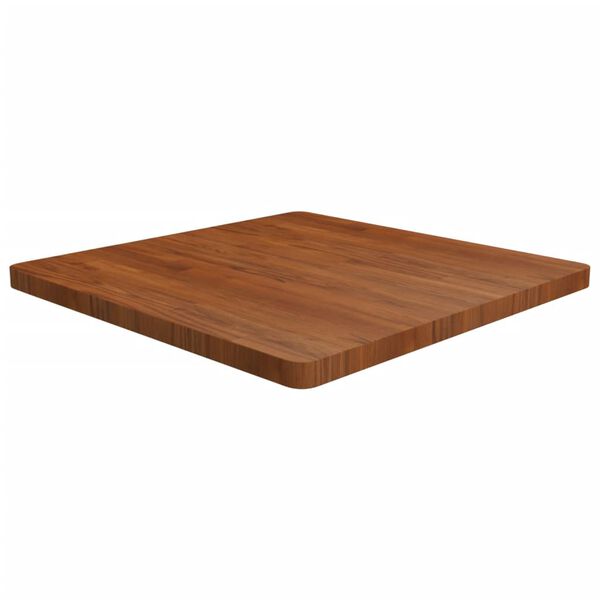 vidaXL Table Top Dark Brown Solid Oak Wood 31.5 x 31.5 in Durable