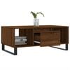 vidaXL Coffee Table Brown Oak Engineered Wood, Metal Medium Coffee Table