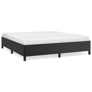vidaXL Bed Frame Black Faux leather California King Bed Frame