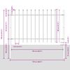 vidaXL Garden Fence White 5.6'x 2.6'Powder-coated steel