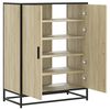 vidaXL Shoe Cabinet Sonoma Oak Engineered wood, Metal Medium