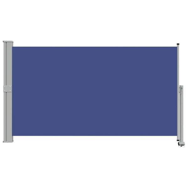 vidaXL Side Awning Blue Polyester with PU coating 55.1 x 118.1 in