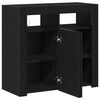 vidaXL Sideboard Black 31.5" x 13.8" x 29.5" Engineered wood