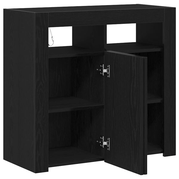 vidaXL Sideboard Black 31.5" x 13.8" x 29.5" Engineered wood