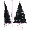 vidaXL Artificial Pre-lit Christmas Tree Black 70.87 in PVC