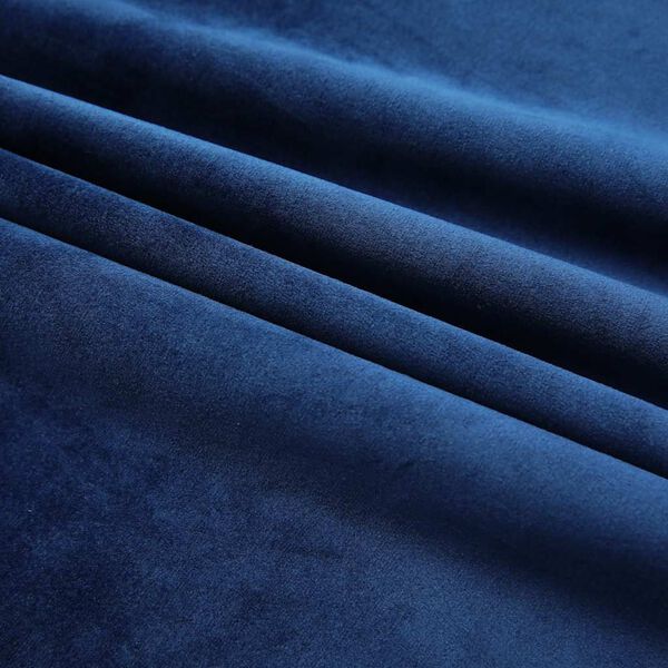 vidaXL Blackout Curtains 2 pcs with Hooks Velvet Dark Blue 55.1x68.9"