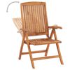 vidaXL Garden Chair Set of 2 Natural teak Solid Teak Wood Standard