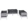vidaXL Garden Lounge Set White, Anthracite