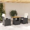vidaXL Garden Dining Set Black and brown