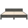 vidaXL Bed Frame without Mattress Dark Gray 53.9"x74.8" Full Velvet