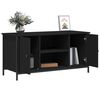 vidaXL Tv Cabinet Black Engineered wood, Iron Medium Tv Cabinet