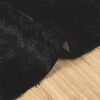 vidaXL Shaggy Rug Black Polyester 94.5 x 94.5 in Foldable Shaggy Rug