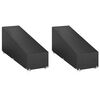 vidaXL Sunlounger Cover Set of 2 Black Polyethylene, aluminum