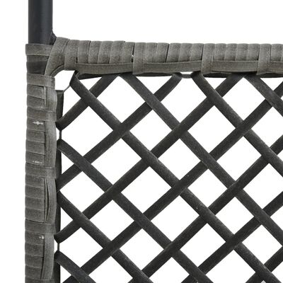 vidaXL Fence Panel Poly Rattan 7.9'x6.6' Anthracite