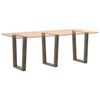 vidaXL Dining Table Leg Natural Steel Powder-coated Steel Standard