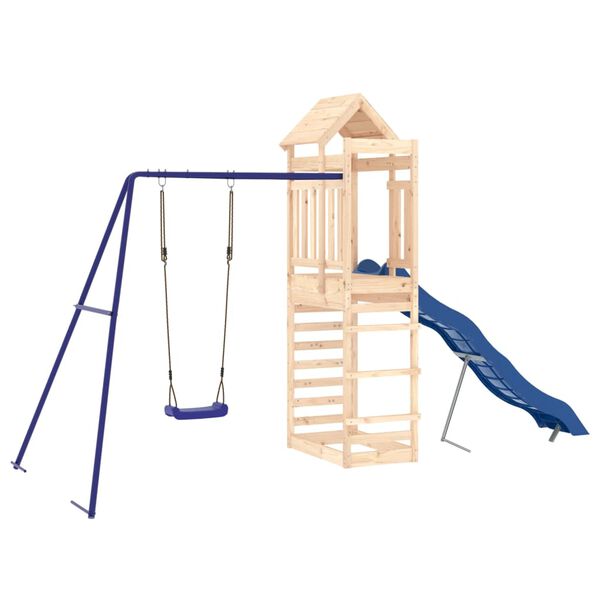 vidaXL Outdoor Playset Natural Pine, Blue