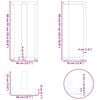 vidaXL Bar Table Leg White Powder-coated steel Medium Adjustable Feet