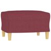 vidaXL 3-seater Sofa With Footstool Wine Red