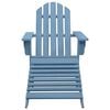 vidaXL Garden Chair Blue Solid Fir Wood Standard Detachable