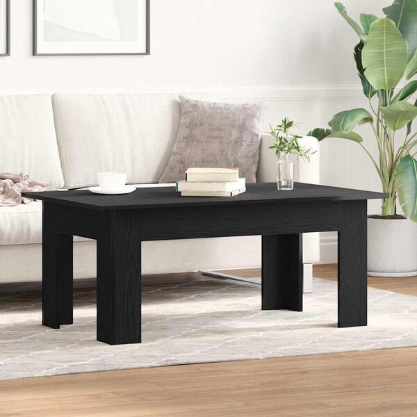 vidaXL Coffee Table Black Oak 39.37 x 23.62 x 16.54 in Engineered Wood