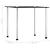 vidaXL Nesting Table Set of 3 Black Tempered glass and aluminum 3 sizes