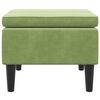vidaXL Stool Light Green Velvet (100% polyester), rubber wood Compact