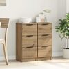 vidaXL Sideboard Set of 2 Artisan Oak Engineered Wood Small Sideboard