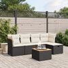 vidaXL Garden Sofa Set Black, Cream White Poly Rattan Large Durable