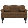 vidaXL Bench Brown Faux suede leather, plywood, solid rubber wood Medium