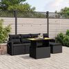 vidaXL Garden Sofa Set Black