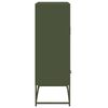 vidaXL Highboard Olive green Cold-rolled steel 26.8x15.4x43.9 in