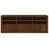 vidaXL Sideboard Brown oak Engineered wood and glass Large Sideboard