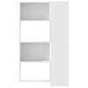 vidaXL Corner Bookcase White Engineered Wood Medium Corner Bookcase
