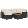 vidaXL Garden Sofa Set Black, Cream White