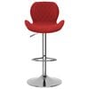 vidaXL Bar Stool Set of 2 Wine Red Chromed steel, velvet (100% polyester)