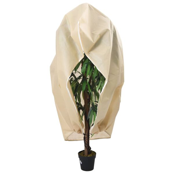 vidaXL Plant Fleece Cover Set of 10 Beige
