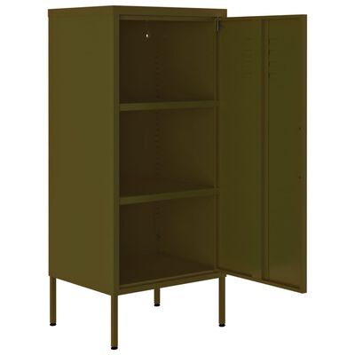 vidaXL Storage Cabinet Olive Green 16.7"x13.8"x40" Steel
