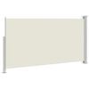 vidaXL Side Awning Cream Polyester (Screen), Steel (Stand) 63x118 in