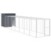 vidaXL Chicken Cage Anthracite Galvanized Steel Large Durable