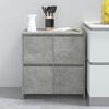 vidaXL Sideboards 2 pcs Concrete Gray 27.6"x16.1"x29.5" Engineered Wood