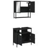 vidaXL Bathroom Furniture Set Black