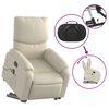 vidaXL Stand Up Massage Recliner Chair Cream Faux leather, metal, wood