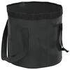 vidaXL Folding Buckets 2 pcs Black 5.3 gal PVC